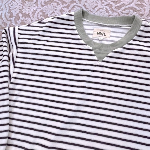 Madewell MWL Velour Stripe Crewneck - Picture 7 of 15